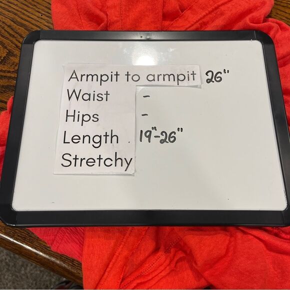 Free People Low Down popover Swing oversized Top Henley Orange size small - Picture 6 of 10